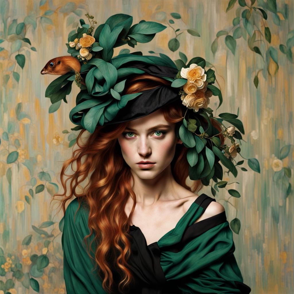 Emerald Entity: A Blend of Classical and Emo Art