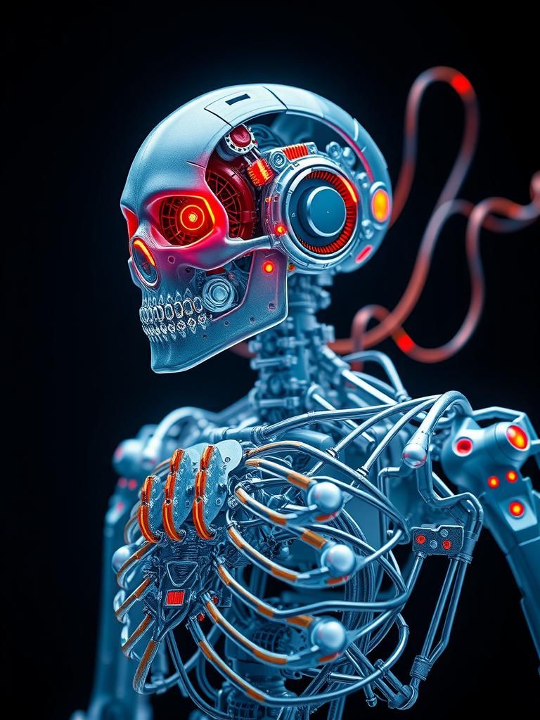 Intricate Biometric Exoskeleton 4D Illusion