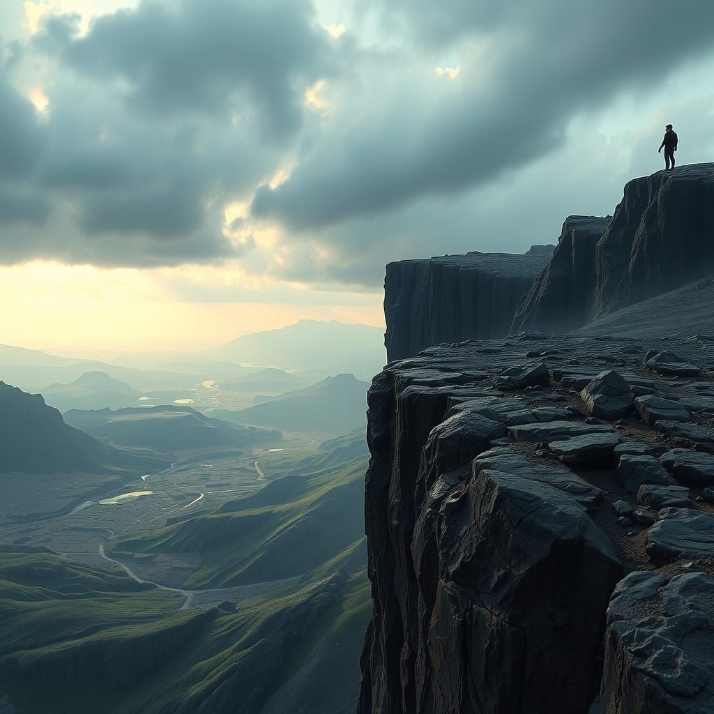 Futuristic Landscape of Hope and Determination