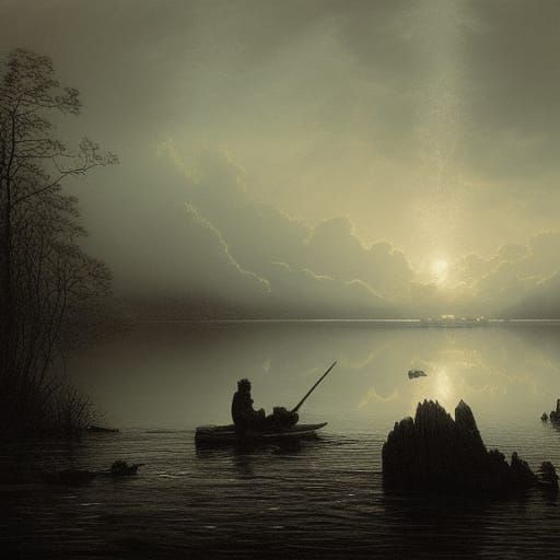 Pterodactyls Hunting at Dusk: A Dark Fantasy Scene