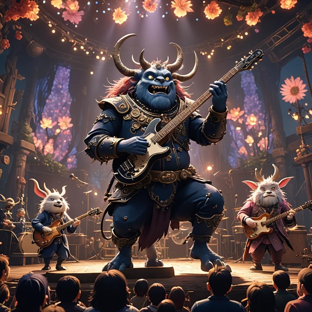 Animated Band Rocks the Stage in Ghibli Style