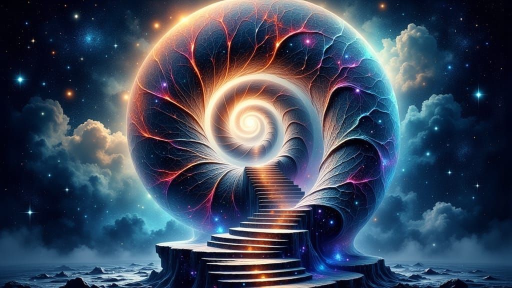 Stairway to Heaven: Nautilus Shell Dreamscape