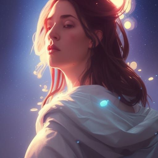 Space Portrait in Hyperdetailed Lighting