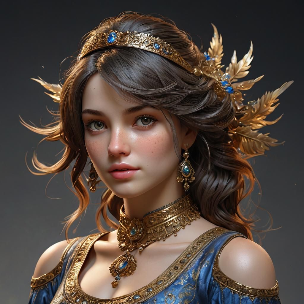 Fiery Centaur Warrior: Hyperdetailed 3D Anime Art