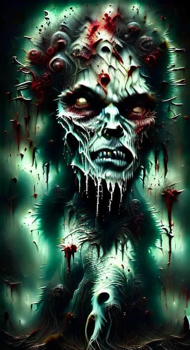 Crystalline Beard: A Rococo Horrorcore Portrait