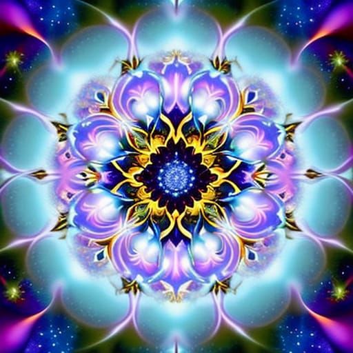 Divine Galactic Flower of Omnipotence and Divinity