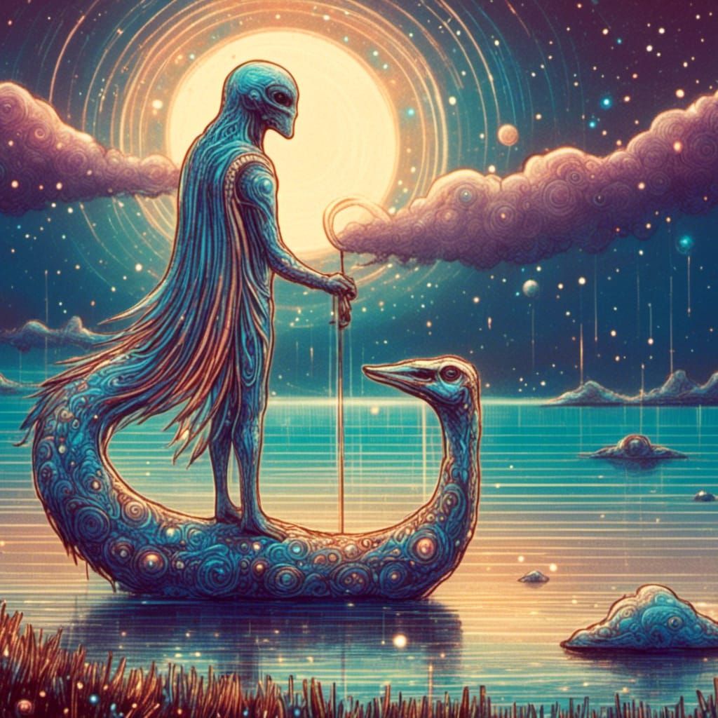 Saturn. 'you r the boat; pls glide forward'