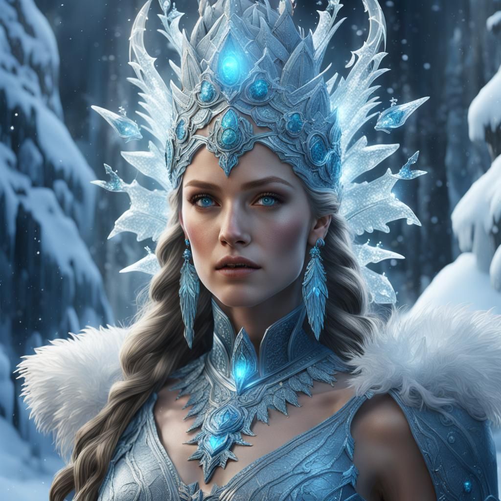 Ice Goddess Melissa Benoist: Fantasy Concept Art