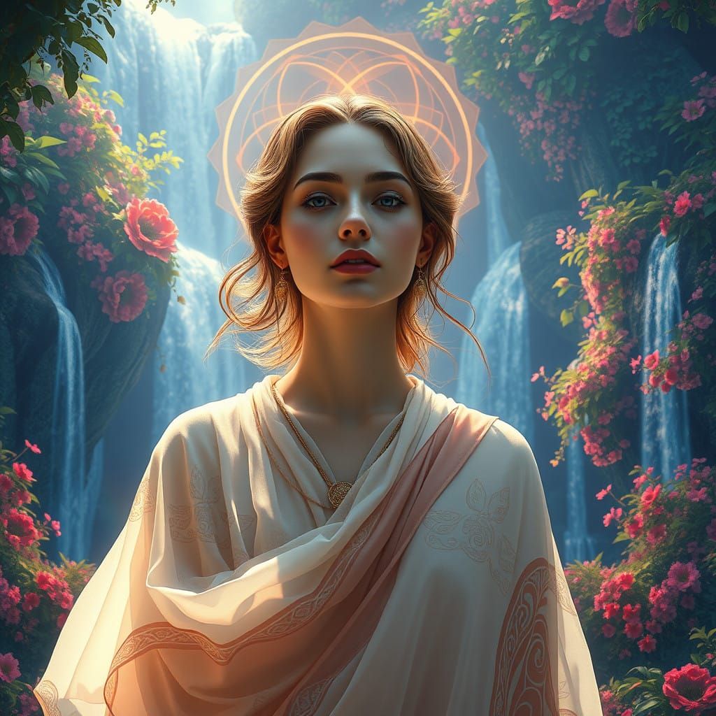 Ethereal Goddess in Harmony with Nature