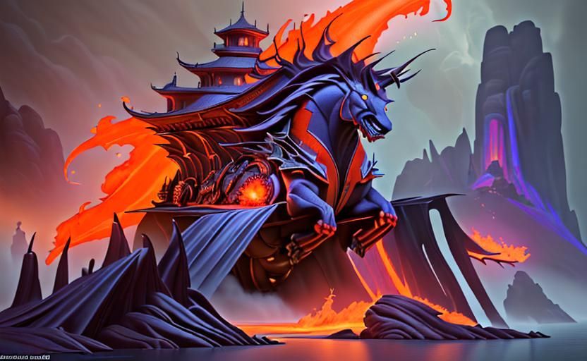 Fiery Family Portrait in Detailed Matte Painting