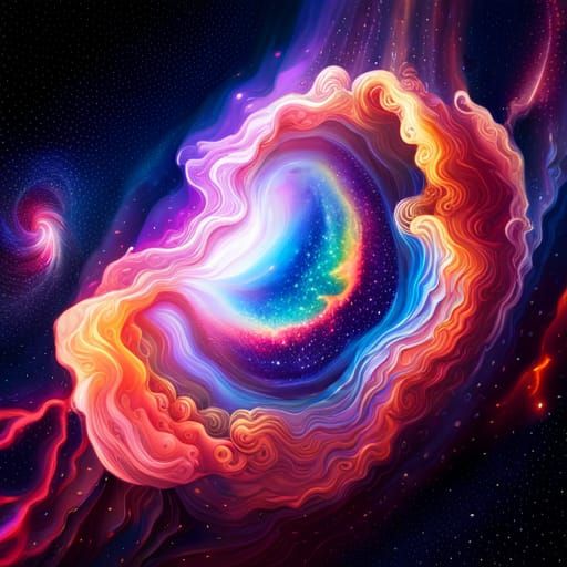 Holographic Ghost Nebula in Astral Cosmic Illustration