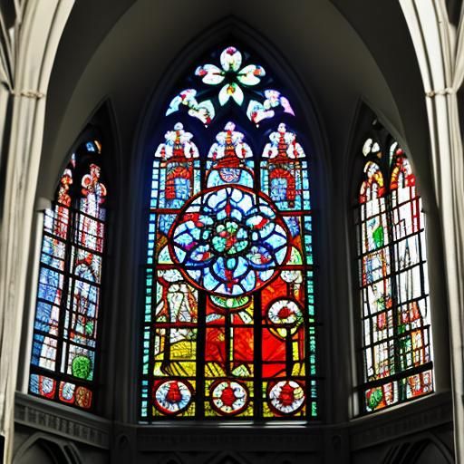 Colorful Stained Glass Window Art