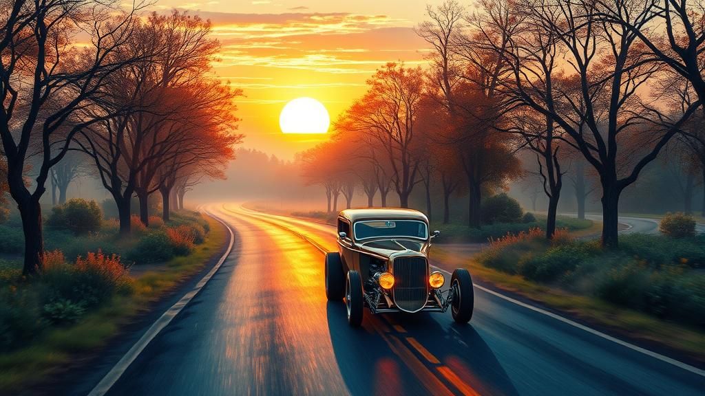 NHRA Gasser Hot Rod in Ethereal Fantasy World