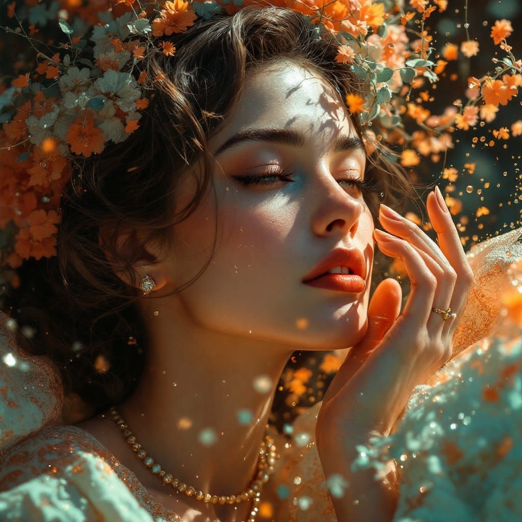 Ethereal 1940s Goddess Radiates Motherly Perfection