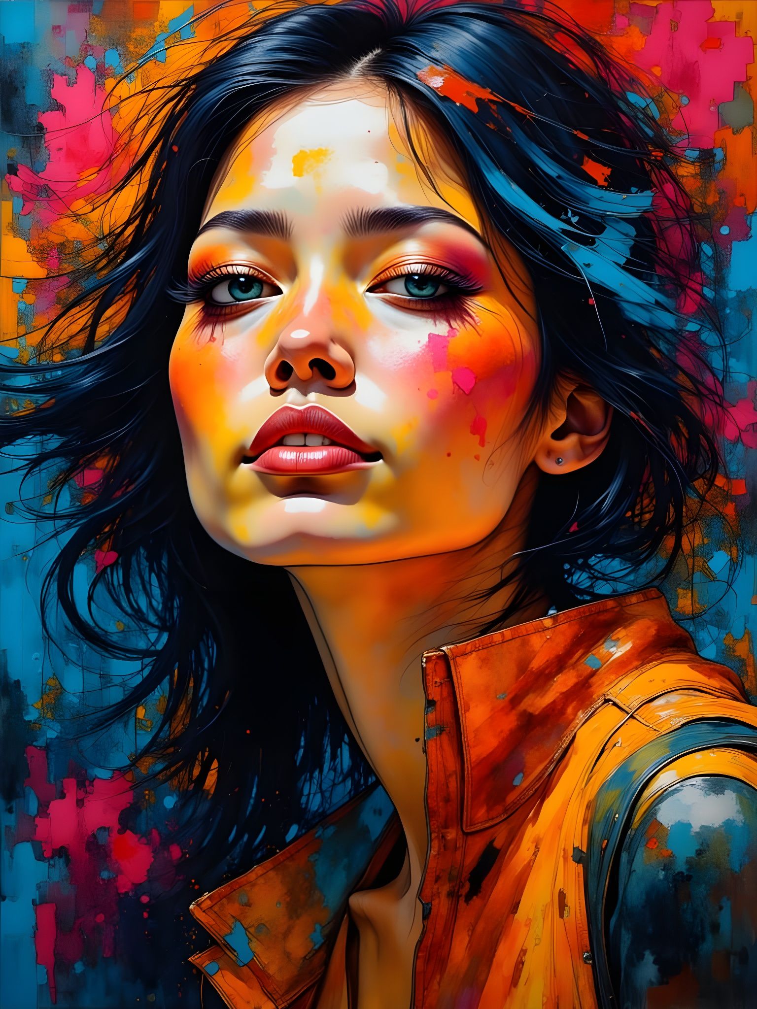 Abstract Portrait of a Beautiful Woman