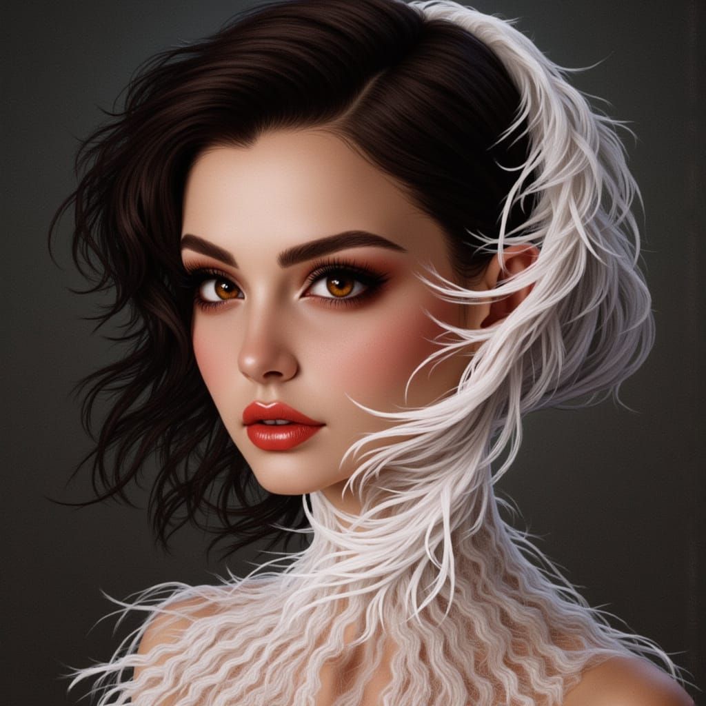 Her moods shifted impolarily <lora:Redlit Flux:1.0> <lora:Da...