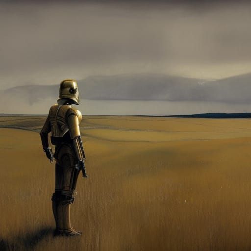 C3PO in Wyeth's Christina's World