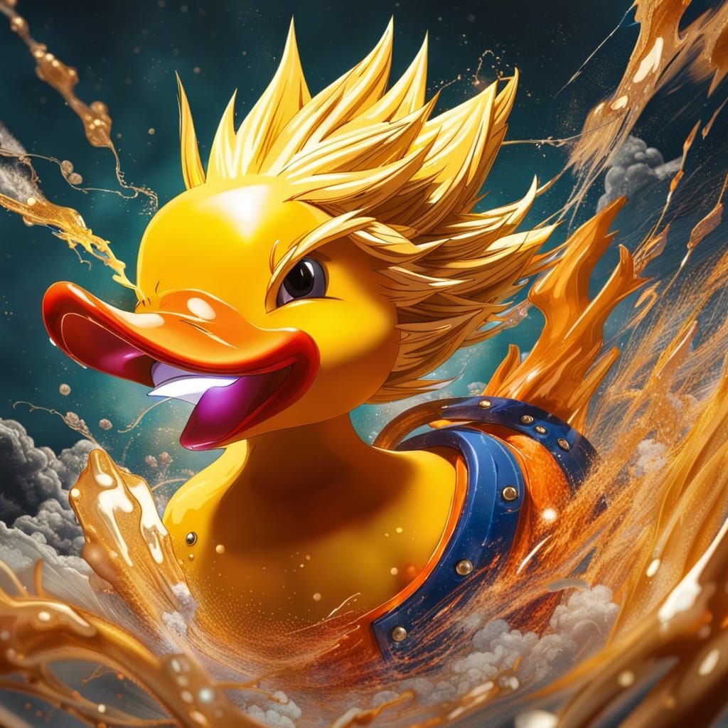 Goku Rubber Duck Super Saiyan Transformation