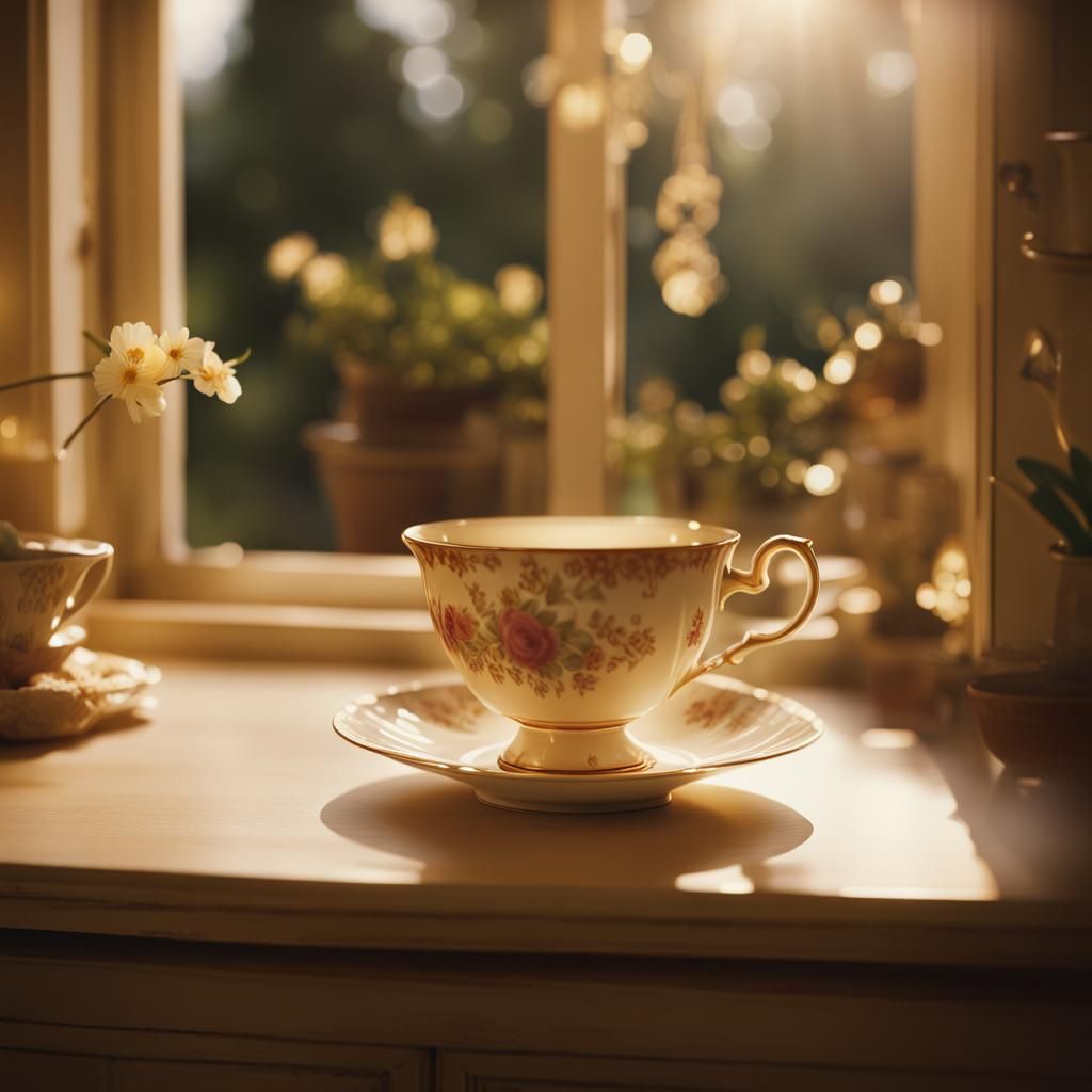 Teacup Garden: A Cinematic Still Life