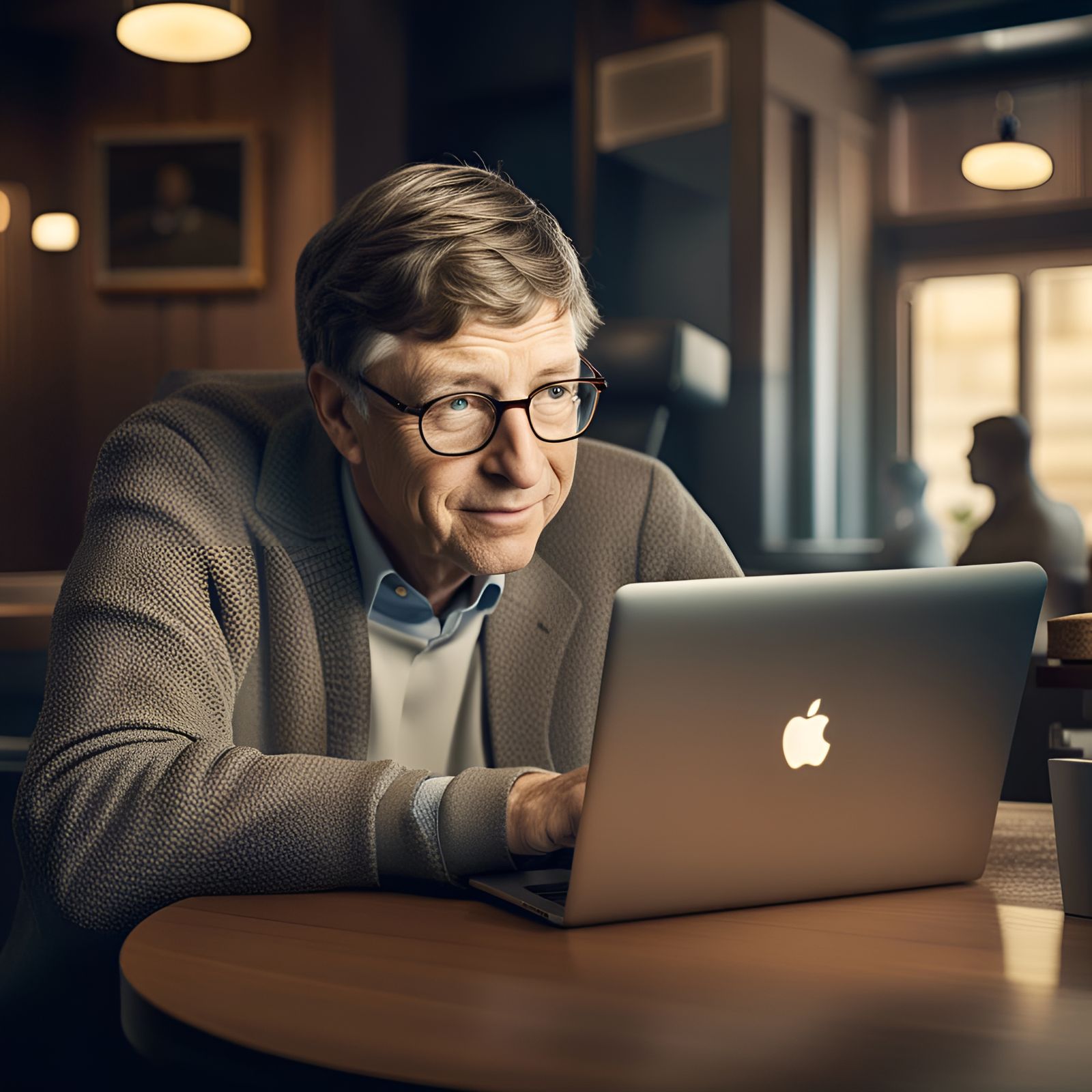 Bill Gates and his new MacBook ¯\_(ツ)_/¯