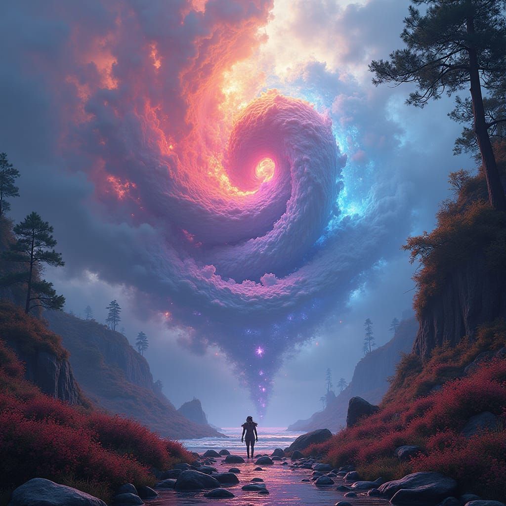Fantastical Worlds Colliding: Vibrant 8k Splash Screen