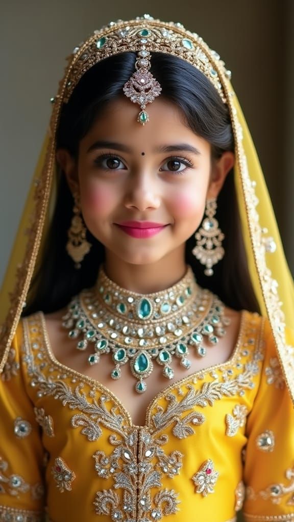 Luxurious Islamic Bridal Gown with Opulent Stonework and Jew...