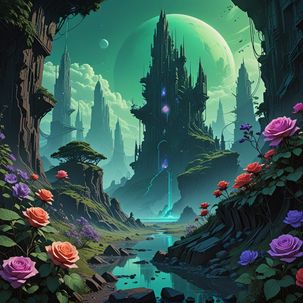 Mystical Love Spell Unfolds in Lavish Rose Garden