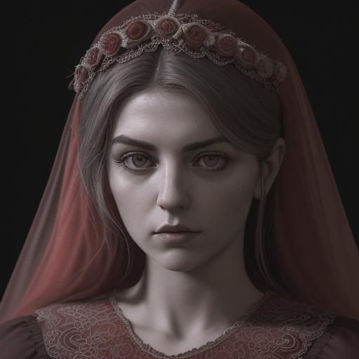 Distressed Woman's Face in High-Resolution Detail