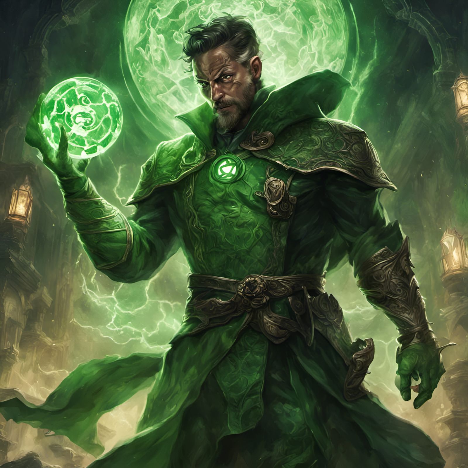 A D&D Sorcerer influenced by Green Lantern