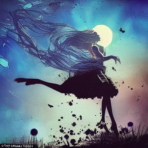 Post-Apocalyptic Beauty in Digital Watercolor Summerscape