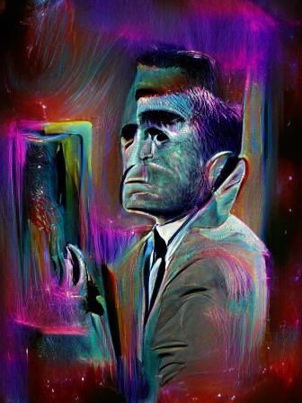 Rod Serling Portrait in Mid-Century Style