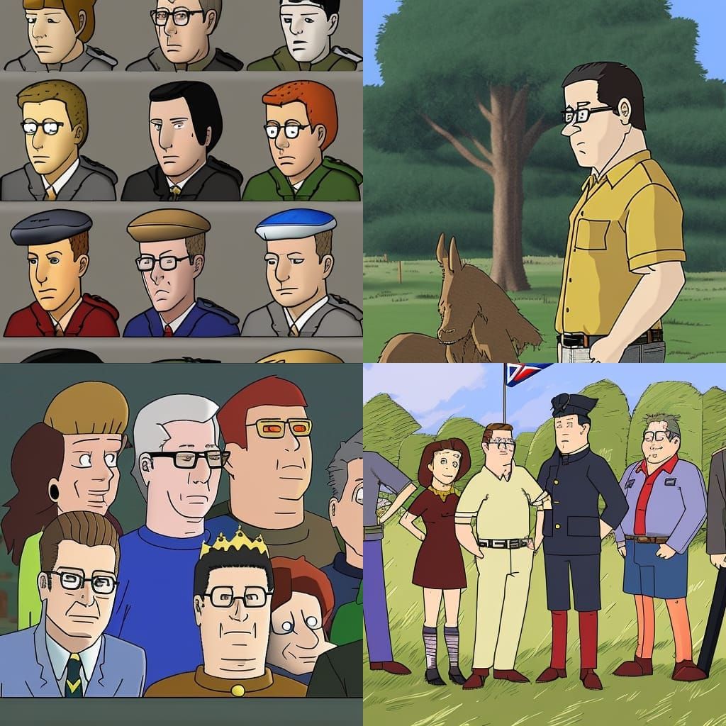 British King Dominating the Hill: AI Art