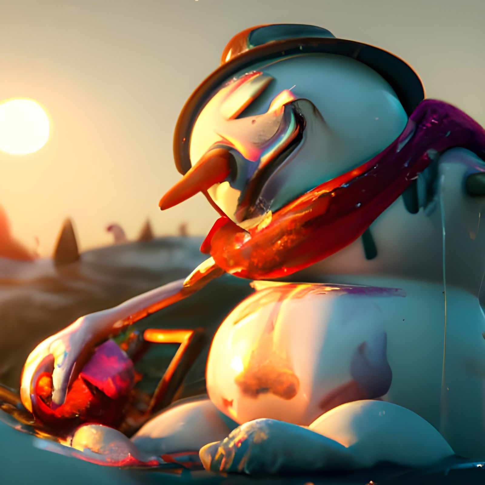 A little too hot for Frosty... 🥵