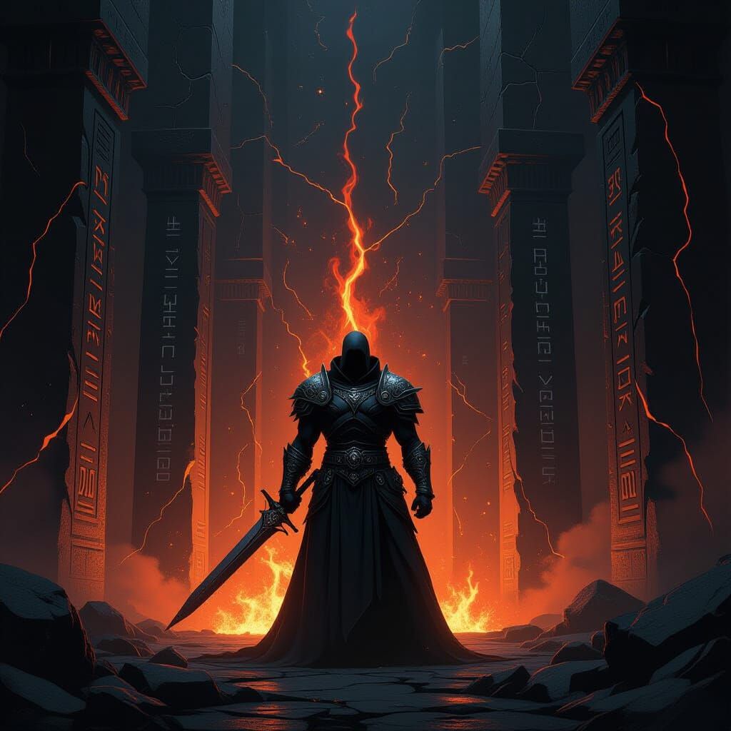 Tomb of the Flamebound Hero: Dark Fantasy Warrior