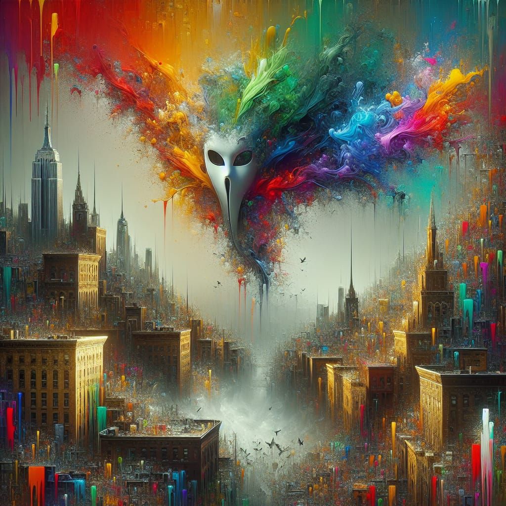 Hyperrealistic Phantom Liberty Street Art in 64 Megapixels