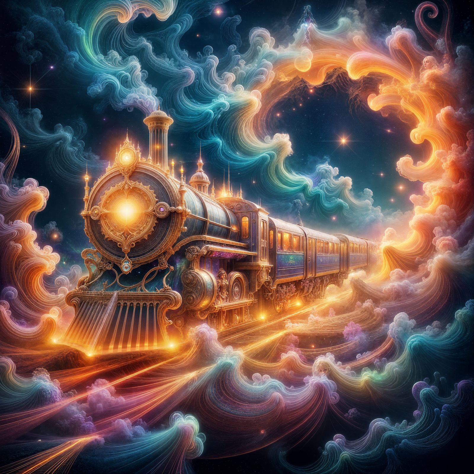 Ethereal Train Transports Souls Across the Veil