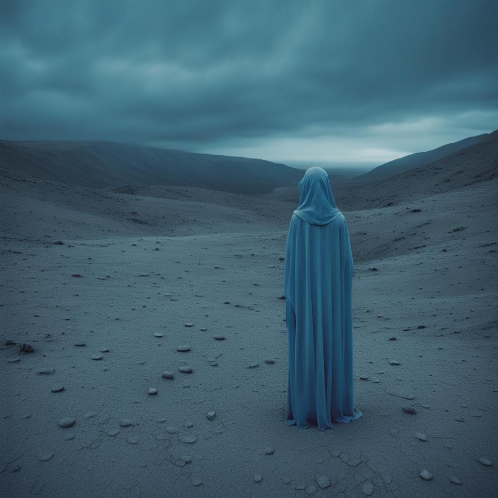 Eerie Blue World: Bleak and Unsettling