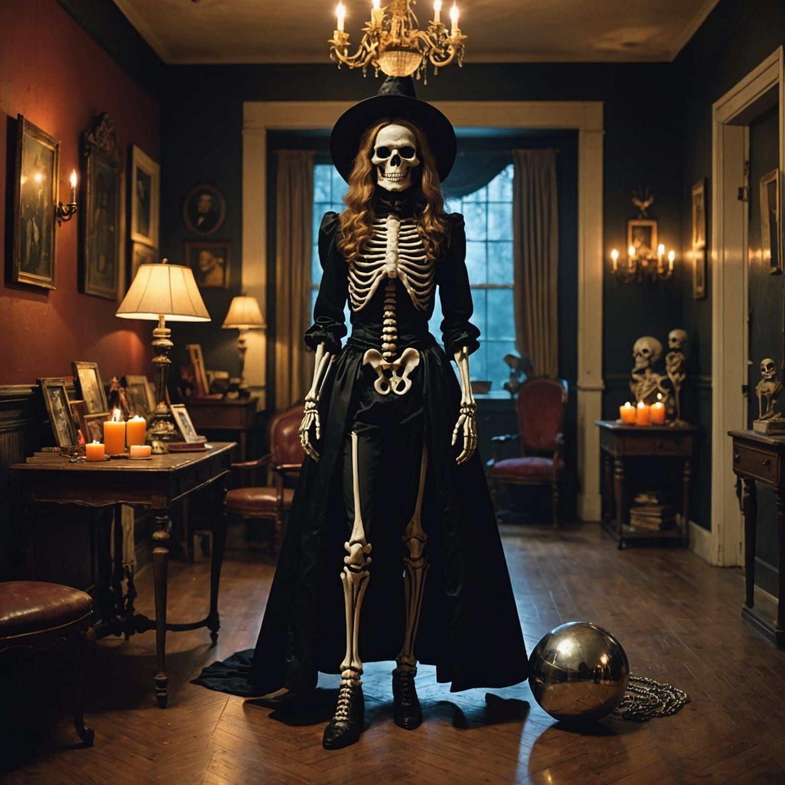 Prom Night with a Witch, Skeleton and Ghost