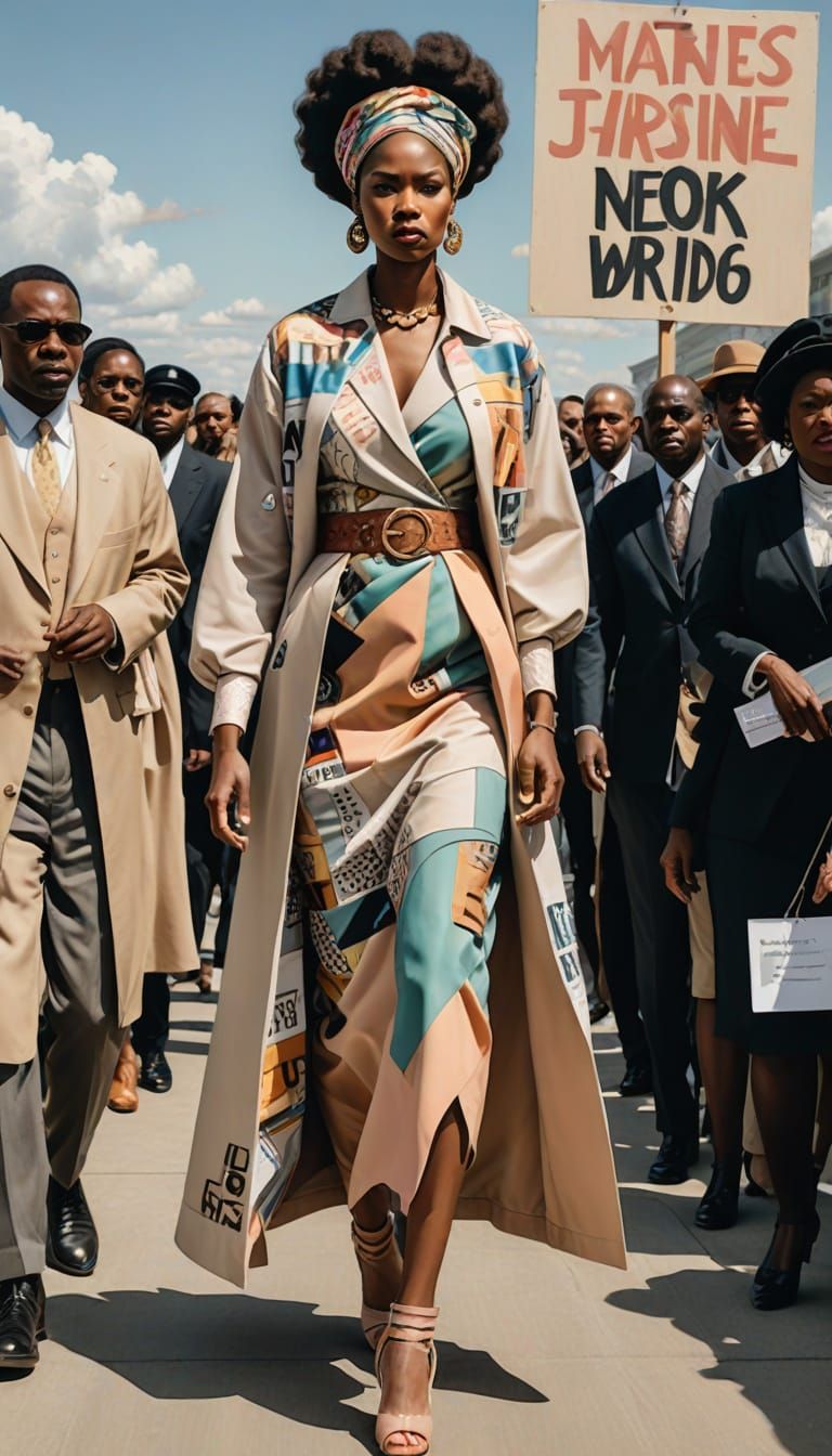 Dadaism Anti-War Art: Angry Woman on Runway