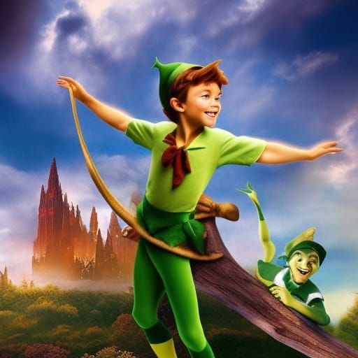 Peter Pan in Neverland: A Fantasy Scene