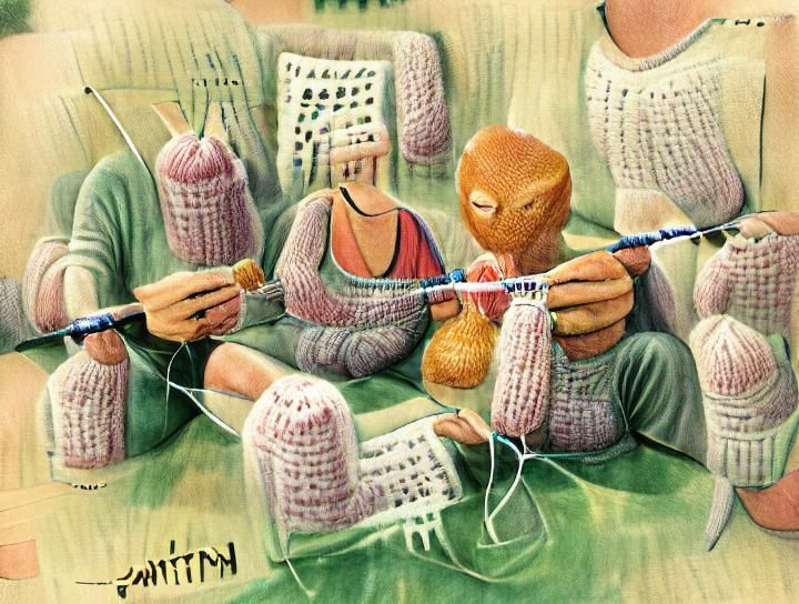 Knitting Illustration