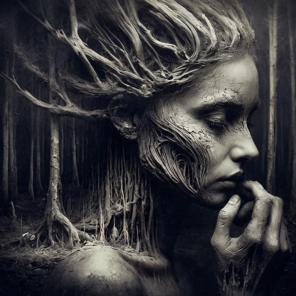 Evocative Forest Portrait with Lush Textures