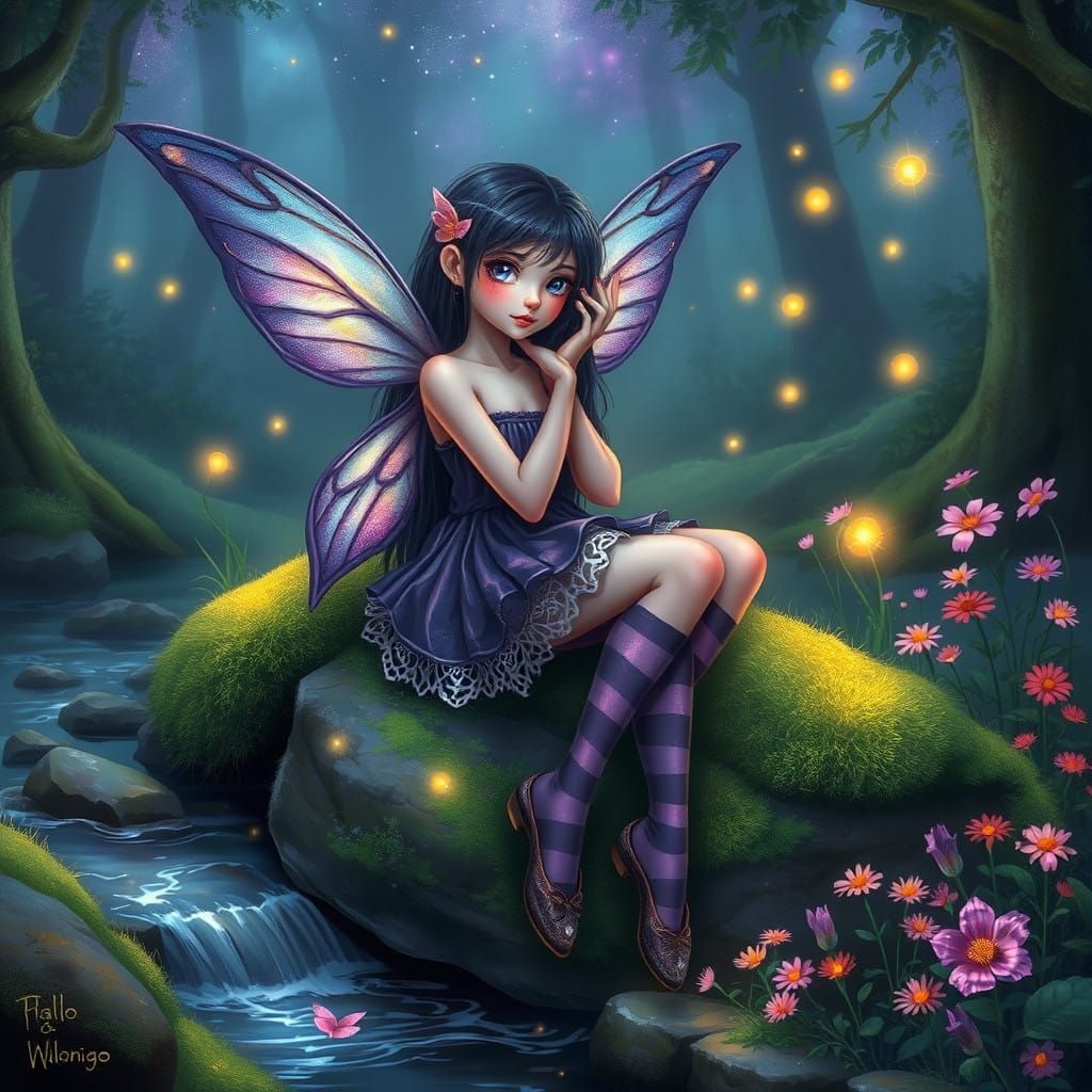 Whimsical Fairy Goddess of the Starry Night
