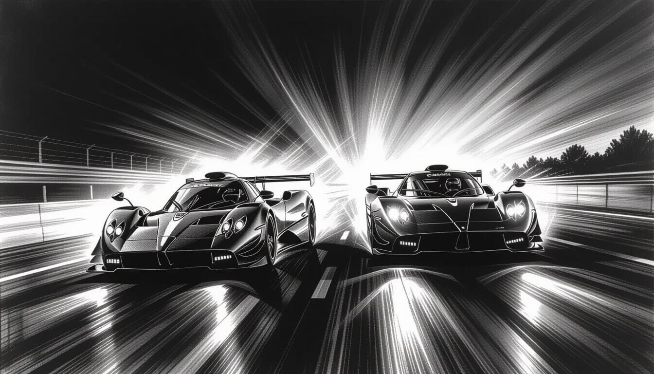 Pagani Zonda R & Huayra Race on Empty Motorway