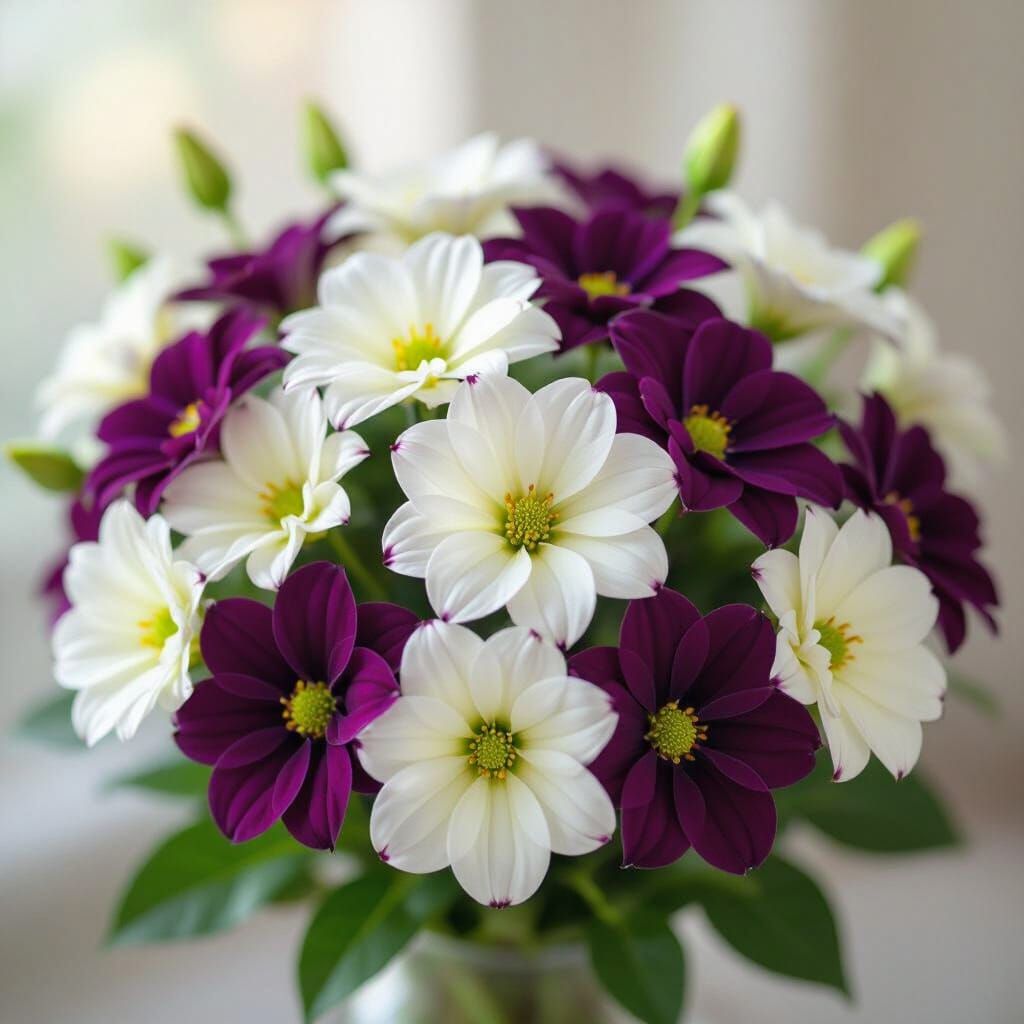 Lizzie Anthers Flower Bouquet in Natural Light