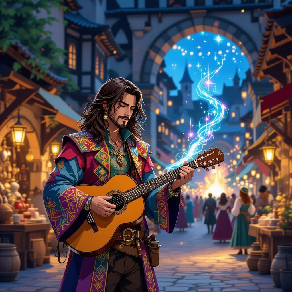 Solarpunk Minstrel's Magical Melody Opens a Portal