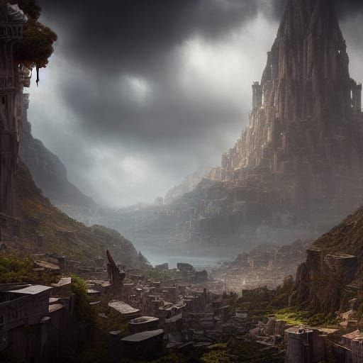 Epic Cinematic Painting of Sethan