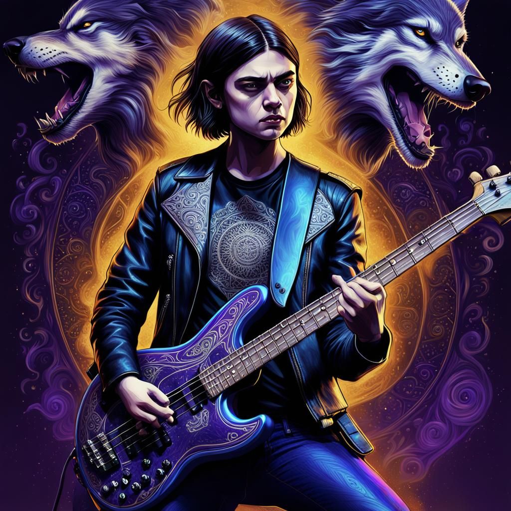 Arya Stark: Power Metal Bassist, Digital Art