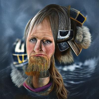Hyperrealistic Portrait of a Viking Raider