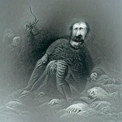 Terrifying Murderer in Gothic Horror Style